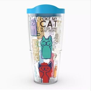 Tervis Cat Sayings Wrap With Travel Lid 24oz. Tumbler Crazy Cat Lady Cat Lover